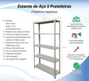 Ver imagem 2 de Estante de Aço 5 Prateleiras 25cm Multiuso 25kg/prateleira Várias Cores