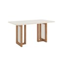 Ver imagem 3 de Mesa de Jantar Yara 160 C. Vidro 6 Cad. Malu Amendoa - Henn