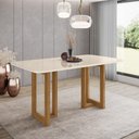 Ver imagem 4 de Mesa de Jantar Yara 160 C. Vidro 6 Cad. Malu Amendoa - Henn