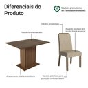 Ver imagem 4 de Conjunto Sala de Jantar Tampo de Vidro 4 Cadeiras Rustic/Imperial Jasmin Madesa