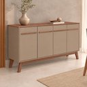 Ver imagem 3 de Aparador Buffet Magno B02 Retrô 4 Portas MDF-MDP 160cm Fendi Lyam Decor