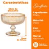 Jogo de Taças de Sobremesa de Vidro Âmbar Graffiato 310ml 6 Peças - Hauskraft - 4