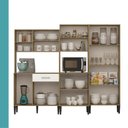 Ver mais imagens de Cozinha Compacta Arizona Modern 14 Portas 1 Gaveta MDF-MDP 216cm Móveis Carraro