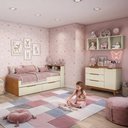 Ver imagem 7 de Quarto Infantil Completo 6 Peças Crescer 1 Porta 5 Gavetas Argila-Jequetiba Kappesberg