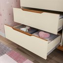 Ver imagem 4 de Quarto Infantil Completo 6 Peças Crescer 1 Porta 5 Gavetas Argila-Jequetiba Kappesberg