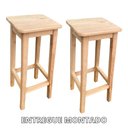Ver imagem 2 de Kit 2 Bancos Alto para Balcão Área de Lazer Bar Madeira