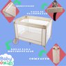 Berço de Bebê Portátil Fit 2 Alturas e Mosquiteiro de 0 A 15Kg - Voyage - Bege - 6