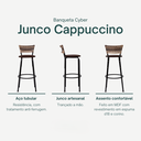 Ver imagem 3 de Kit 3 Bancos para Bancada Banqueta Alta Cappuccino Balcão Cozinha Bistrô Área Gourmet Churrasqueira