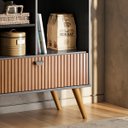 Ver imagem 4 de Cantinho do Café Armário Aparador de Cozinha Rubi Lukaliam:cinza Perolizado/tauari Ripado