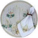 Ver imagem 1 de Kit Sousplat + Guardanapo Natal Velas Nsw 8 Peças sem Base