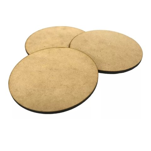 Kit com 10 Tabuleiros Redondos para Bolo em Mdf 3mm 20 Cm Mdf