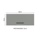 Ver imagem 4 de Armário Aéreo Multiuso 80cm 1 Porta Basculante Agata Madesa