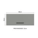Ver imagem 5 de Armário Aéreo Multiuso 80cm 1 Porta Basculante Agata Madesa