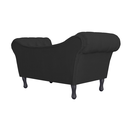 Ver imagem 2 de Sofá Recamier Recepção Decorativo 02 Lugares Londres Suede Preto - Incasa Decor