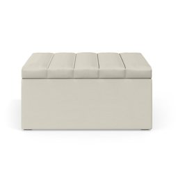 Calçadeira Baú Navi 90 para Cama de Solteiro A-017 Couro Bege Aradecor - 2