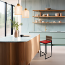 Ver imagem 6 de Banqueta Quadrada Junco Cappuccino para Balcão Ilha Cozinha Área Gourmet Bancada Piscina Bar