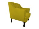 Ver imagem 2 de Kit 2 Poltronas Decorativa Julia Couro Amarelo Pés Madeira Ms Decor
