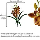 Ver imagem 2 de Kit 7 Orquídeas Artificiais Laranja Toque Real Silicone Decoração Festa Casa Escritório