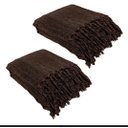 Ver imagem 1 de Kit 2 Mantas para Sofá Tipo Manta Capa de Sofá Gigante 2,40 x 1,80 Cor Chocolate