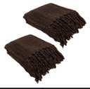 Ver imagem 1 de Kit 2 Mantas para Sofá Tipo Manta Capa de Sofá Gigante 2,40 x 1,80 Cor Chocolate