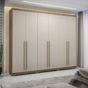 Ver imagem 1 de Guarda Roupa Casal 6 Portas 3 Gavetas Dubai Majestic - Nature/fendi