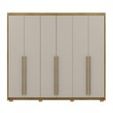 Ver imagem 6 de Guarda Roupa Casal 6 Portas 3 Gavetas Dubai Majestic - Nature/fendi