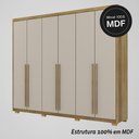 Ver imagem 5 de Guarda Roupa Casal 6 Portas 3 Gavetas Dubai Majestic - Nature/fendi