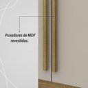 Ver mais imagens de Guarda Roupa Casal 6 Portas 3 Gavetas Dubai Majestic - Nature/fendi