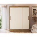 Ver imagem 2 de Guarda-Roupa 3 Portas Correr 2 Gavetas Flórida Multimóveis Vcr4142 Nogueira/Off White