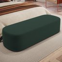 Ver imagem 2 de Kit 02 Puffs Decorativos Orgânicos para Living Quarto 140cm Doha W01 Suede Verde Musgo - Lyam Decor