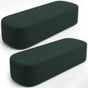 Ver imagem 1 de Kit 02 Puffs Decorativos Orgânicos para Living Quarto 140cm Doha W01 Suede Verde Musgo - Lyam Decor