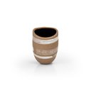 Ver imagem 2 de Vaso Ceramica Areia C/pintura Branca P