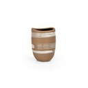 Ver imagem 1 de Vaso Ceramica Areia C/pintura Branca P