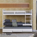 Ver imagem 2 de Beliche de Madeira Solteiro Merk + Cama Auxiliar com Gavetas