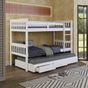 Ver imagem 1 de Beliche de Madeira Solteiro Merk + Cama Auxiliar com Gavetas