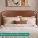 Ver imagem 2 de Cabeceira Painel Suspenso Casal 160 cm Alana Organica Corino Avela Camel Artte