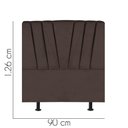 Ver imagem 2 de Cabeceira Estofada Bélgica 90cm Solteiro para Cama Colchão Box Quarto Suede Marrom - Aurora Line