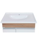 Ver imagem 4 de Conjunto de Banheiro Gabinete Suspenso 3 Gavetas com Espelheira e Cuba Modena