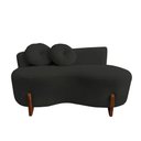 Ver imagem 4 de Namoradeira Sofá Feijão Lounge 120cm Orgânica Bouclé Preto