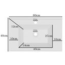Ver imagem 7 de Conjunto Banheiro Gabinete 60cm Com Lavatório E Espelho Pietra B06 Branco Brilho - Lyam Decor