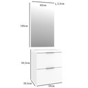 Ver imagem 6 de Conjunto Banheiro Gabinete 60cm Com Lavatório E Espelho Pietra B06 Branco Brilho - Lyam Decor