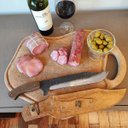 Ver imagem 3 de Faca Rambo 11' Aço Carbono Artesanal Full Tang Brut Forge Bruta Cabo Madeira Tática