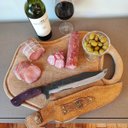 Ver imagem 6 de Faca Rambo 11' Aço Carbono Artesanal Full Tang Brut Forge Bruta Cabo Madeira Tática