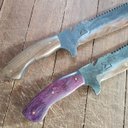 Ver imagem 7 de Faca Rambo 11' Aço Carbono Artesanal Full Tang Brut Forge Bruta Cabo Madeira Tática