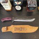 Ver imagem 2 de Faca Rambo 11' Aço Carbono Artesanal Full Tang Brut Forge Bruta Cabo Madeira Tática