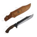 Ver imagem 5 de Faca Rambo 11' Aço Carbono Artesanal Full Tang Brut Forge Bruta Cabo Madeira Tática