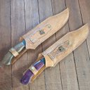 Ver imagem 4 de Faca Rambo 11' Aço Carbono Artesanal Full Tang Brut Forge Bruta Cabo Madeira Tática