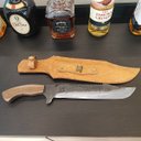 Ver mais imagens de Faca Rambo 11' Aço Carbono Artesanal Full Tang Brut Forge Bruta Cabo Madeira Tática