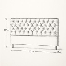 Cabeceira Cama Box Casal King Size 195cm Valentina Estofada - 3