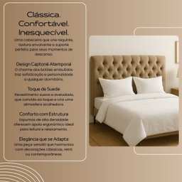 Cabeceira Cama Box Casal King Size 195cm Valentina Estofada - 4